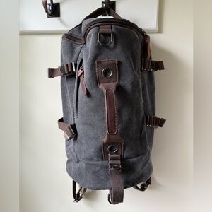 LUXUR Backpack Duffel Bag Travel Luggage Gray Gorpcore Classic School‎ Hiking